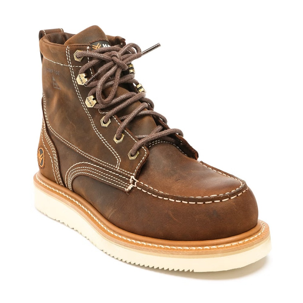 Hawx® (Men's 7.5 D) 6" Grade™ Comp-Toe EH SR Work Boot, Distressed Brown - $170